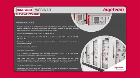 Webinar Introducción A Ingepac™ Ef Protecciones Iec 61850 1 2