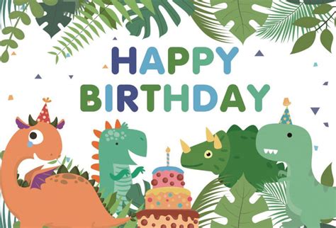 dinosaurs happy birthday photography backdropdinosaurs theme etsy
