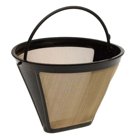 reusable coffee filter   cup permanent cone style coffee maker  machine filter gold mesh