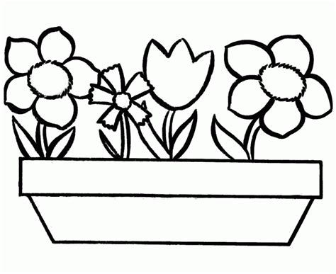 simple flower coloring pages getcoloringpagescom