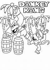 Kong Donkey Coloring Pages King Printable Dk Print Mario Kids Super Colouring Coloriage Color Pdf Country Freeze Tropical Clipart Library sketch template
