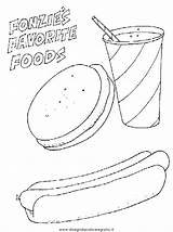 Fonzie Alimenti Speisen Lebensmittel Verschiedene Colorare Condividi sketch template