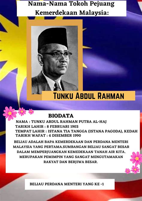 tokoh tokoh pejuang kemerdekaan biodata tokoh kemerdekaan malaysia