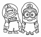 Minions Coloring Pages Kids Printable Simple Print Despicable Characters sketch template