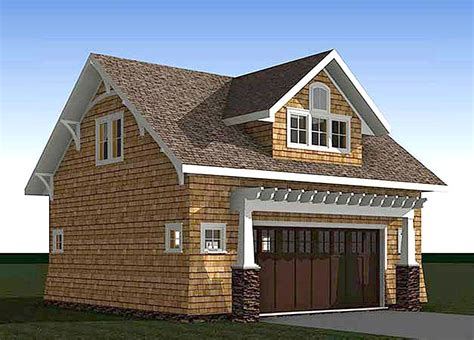 craftsman carriage house plan  vaulted  floor  architectural designs
