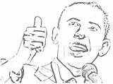 Obama Barack Presidential Democratic sketch template