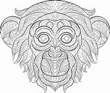 Coloring Pages Monkey Adults Cool Year Chinese Animals Parade Print Celebrate Stress Less Everfreecoloring sketch template