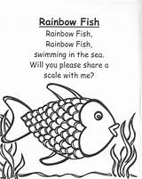 Coloring Rainbow Fish Sheets Printable Kids Print sketch template