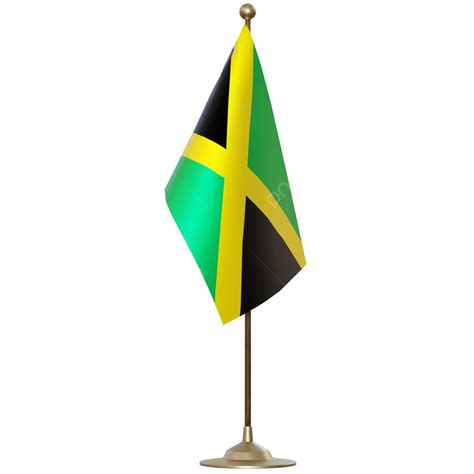 Bandera Jamaica Con Poste Png Poste De La Bandera De Jamaica Bandera