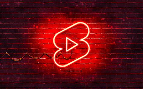 youtube shorts red logo red neon lights creative red abstract background hd wallpaper peakpx