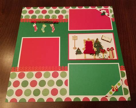 christmas holiday premade scrapbook layout  pages etsy