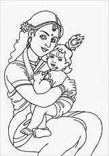 Krishna Coloring Pages Getdrawings Baby Drawing sketch template