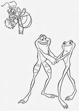 Frog Princess Coloring Pages Drawing Tiana Naveen Disney Printable Dancing Drawings Da Colorare Ranocchio Il Di Disegno Principessa Print Colour sketch template