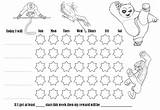 Charts Behaviour Chart Behavior Printable Panda Fu Kung Coloring Colouring Sticker Easy Weekly Rewardcharts4kids sketch template