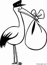 Stork Storch Coloringall Templates sketch template