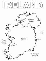 Irlanda Irlande Irland Cartina Nazioni Geografie Stampare Gifgratis Gurpinarhavuz Disimpan Printablee Irische Malvorlage sketch template
