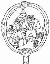 Beast Beauty Christmas Coloring Pages Getcolorings Color Disney sketch template
