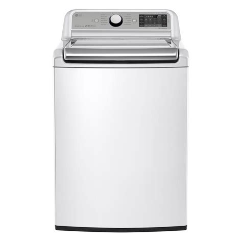 lg electronics 5 2 cu ft high efficiency top load washer in white with turbo wash energy star
