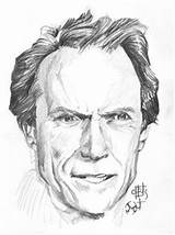 Clint Eastwood Portraits sketch template