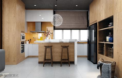 modern kitchen designs  wooden accent decor brings  contemporary