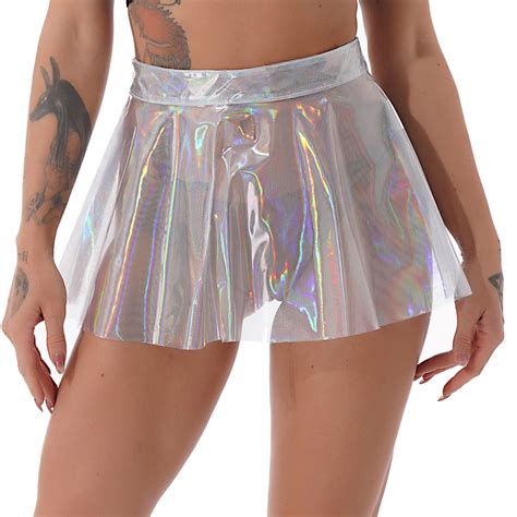Take A Look See Through Mini Skirt Shiny Fashion Lale Look