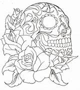 Skull Tattoos Coloring Pages sketch template