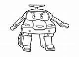 Poli Robocar Coloring Pages Drawing Color Kids Children Easy Getdrawings Paintingvalley sketch template