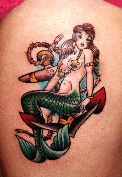 43 Anchor Nautical Mermaid Tattoos Ideas Mermaid Tattoos Tattoos