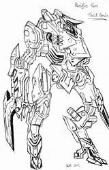 Rim Pacific Ronin Tacit Coloring Pages Eureka Striker Template Titanes Del Pacifico Jaegers Robot Deviantart sketch template