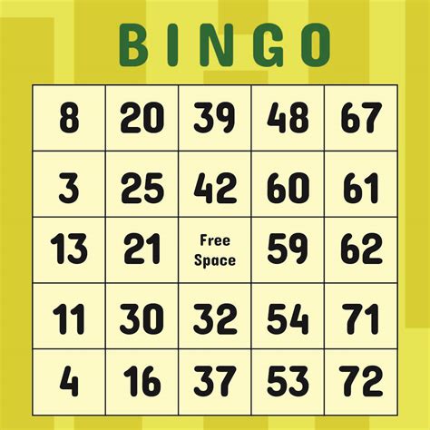 st grade bingo sheets printable