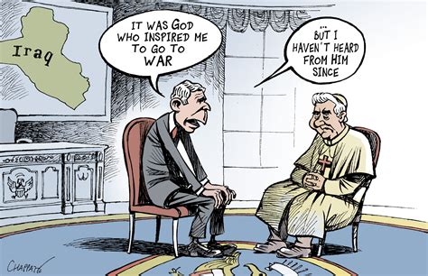 Bush And The Pope Globecartoon Political Cartoons Patrick Chappatte