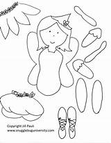 Fairy Paper Puppet Dolls Template Pages Printable Puppets Own Make Templates Doll Craft Crafts Articulated Snugglebuguniversity Fairies Mothers Flower sketch template