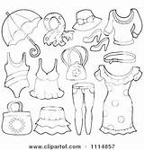 Clothes Coloring Pages Summer Clothing Cloth Preschoolers Printable Getcolorings Getdrawings Color sketch template