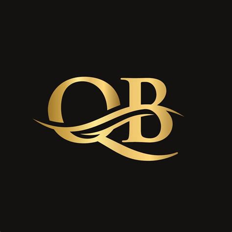 qb logo monogram letter qb logo design vector qb letter logo design  vector art