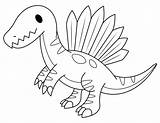 Spinosaurus Coloring Baby Pages Printable Paper sketch template