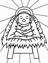 Baby Jesus Coloring Printable Getcolorings sketch template