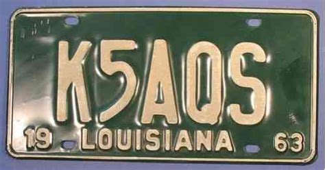1964 1965 louisiana car license plate tag original