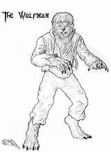 Werewolf Wolfman Werewolves Wolves sketch template