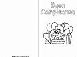 Compleanno Biglietti Piegare sketch template