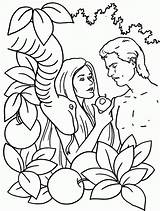 Coloring Eden Eve Adam Garden Color Pages Bible Eva Pdf Print sketch template