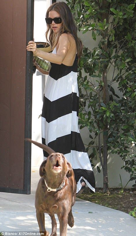 Rachel Bilson Looks Pool Party Ready In Her Striped Maxi Dress Daily