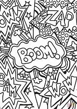 Coloring Pages Zap Boom Wow Pop Pow Kids Comic Printable Adults Book Geeksvgs Culture Doodle Drawing Superhero Categories sketch template