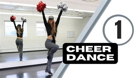 cheer dance routine  step  step cheerleading dance tutorial pom poms cheerleader learn
