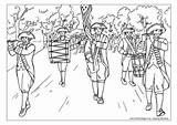Parade July Colouring Fourth Coloring Pages Adult 4th Band Choose Board sketch template