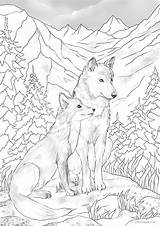 Wolf Fox Coloring Pages Favoreads Mountain Adult Printable Choose Board Nature Mandala Colouring Adults sketch template