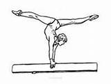 Gymnastics Ginnastica Artistica Gymnastique Beam Esh Gymnaste Fille sketch template