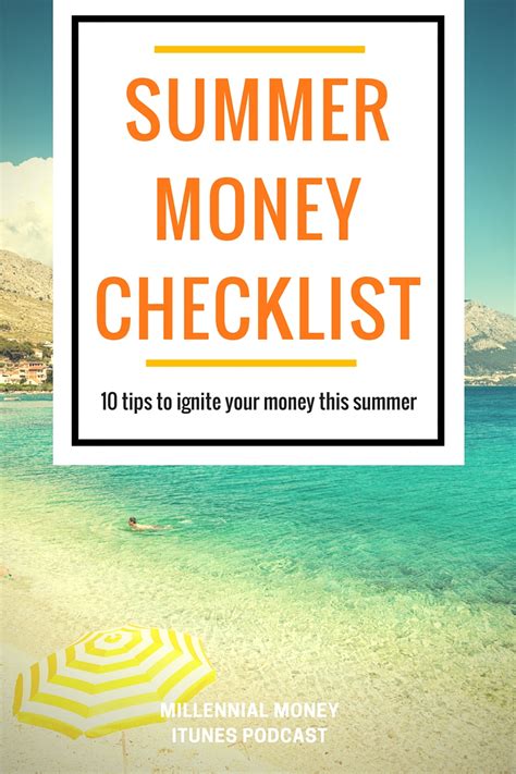 summer money checklist your millennial money