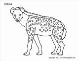 Hyena Printable Coloring Pages Firstpalette sketch template