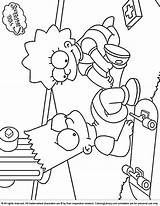 Simpsons Coloring Library Print Adventure Them sketch template