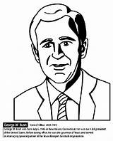 Bush George President Coloring Pages Crayola Now sketch template